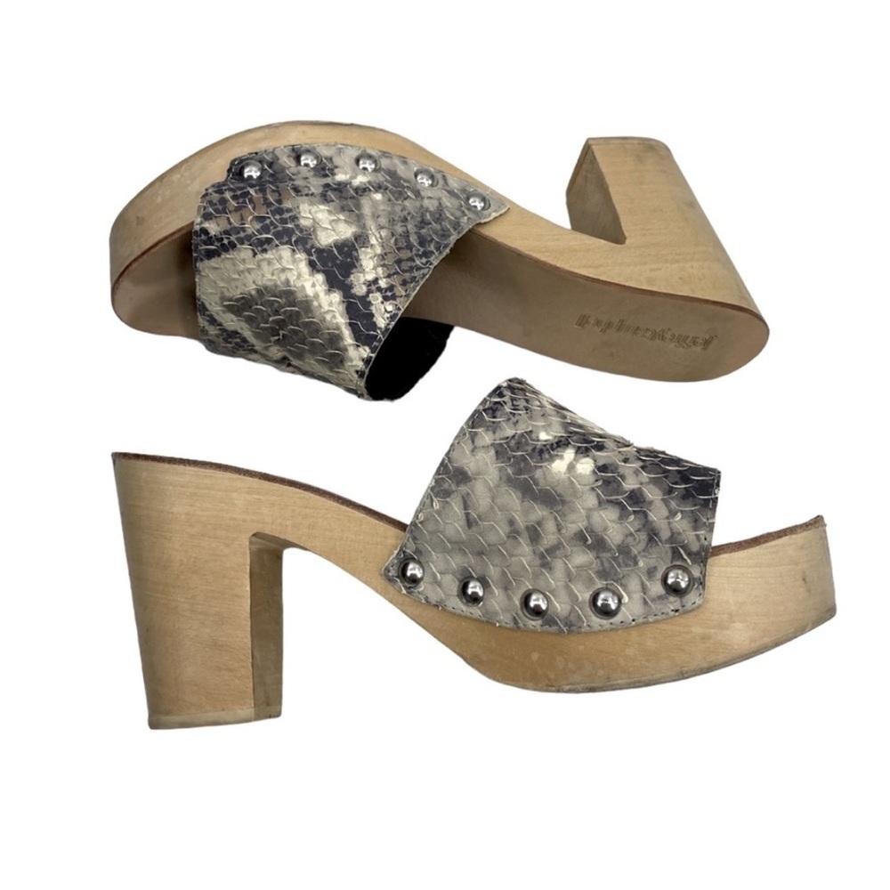 Jeffrey Campbell Dlight Clogs Platform Sandals Sn… - image 6